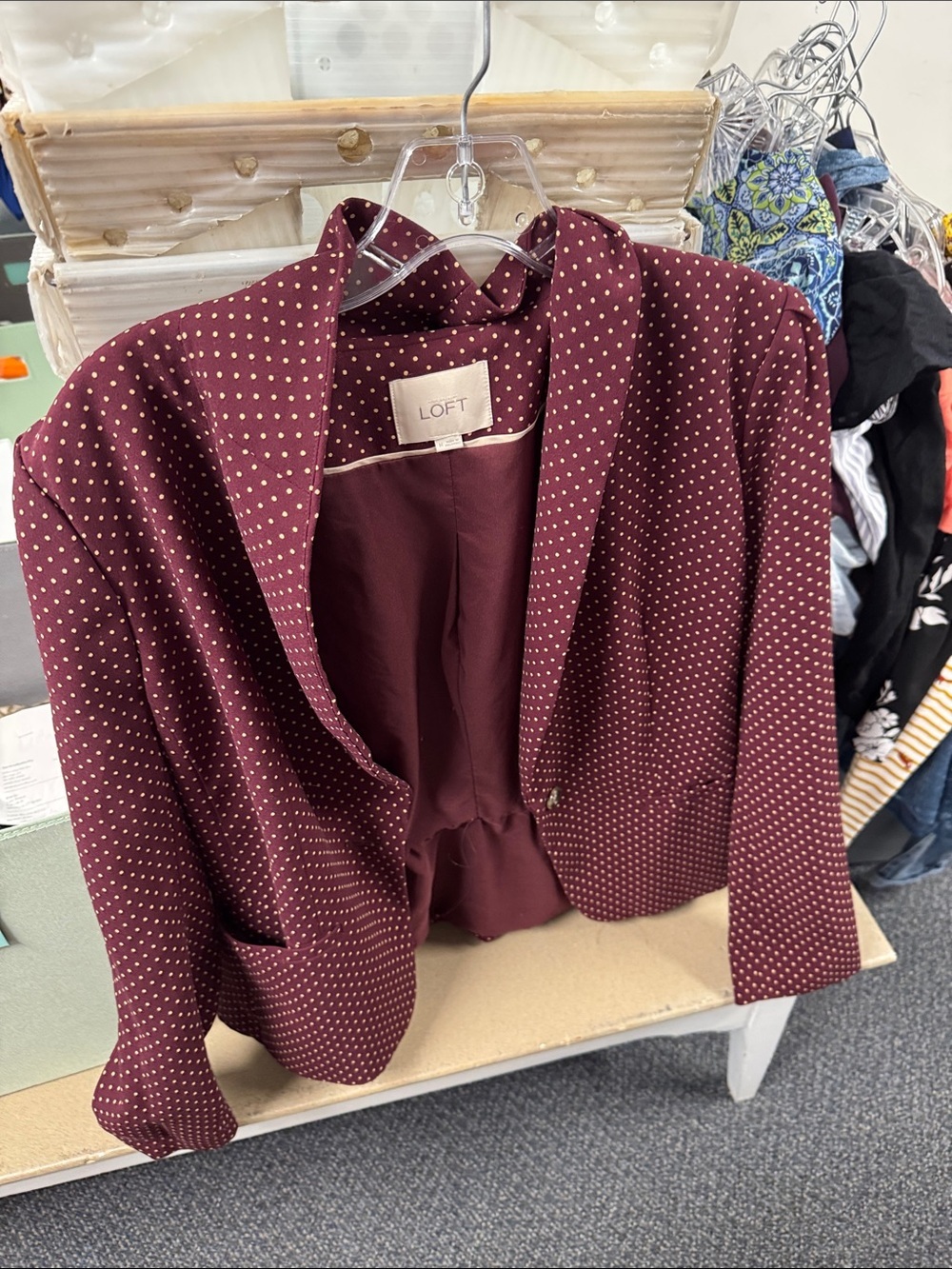 Loft polka dot blazer M // 073010